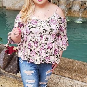 Pink floral top
